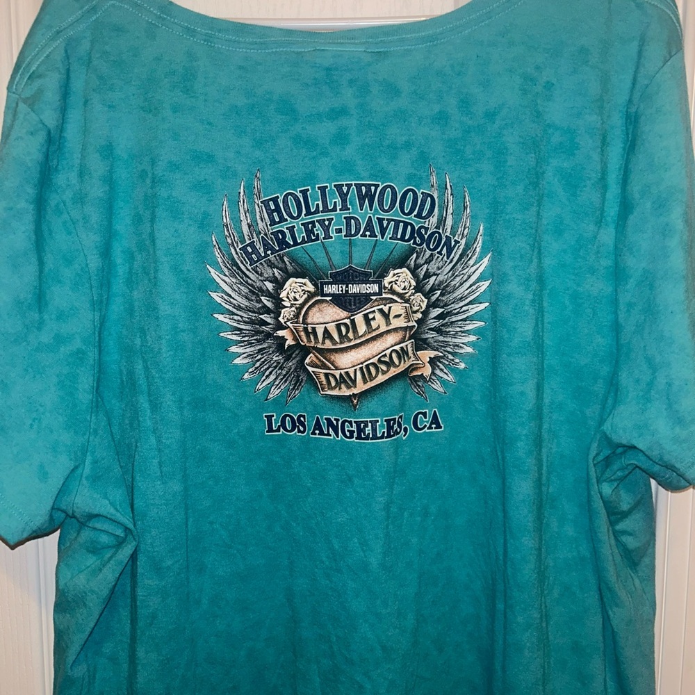 Harley Davidson Teal Graphic T-Shirt